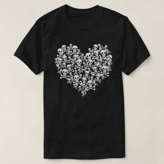 T-shirt Coeur crâne (Design devant)
