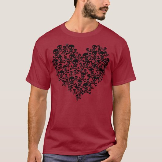 T-shirt Coeur crâne (Devant)
