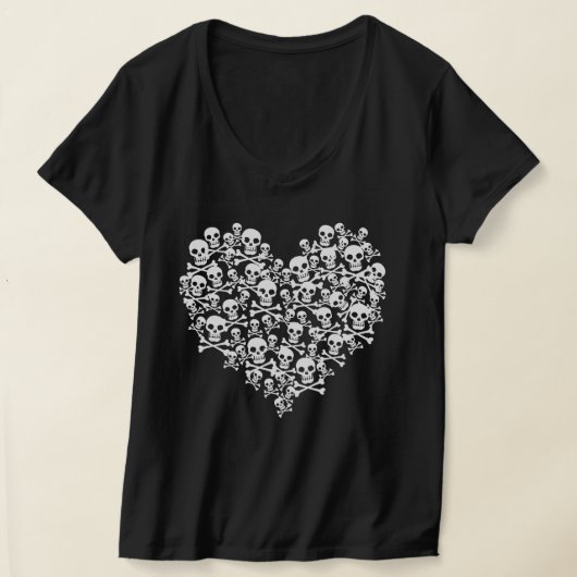 T-shirt Coeur crâne (Poser)