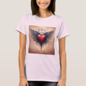 T-Shirt Coeur Cupide Inspiré Du Tatouage Classique (Devant)