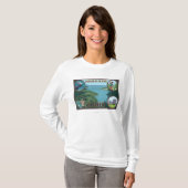 T-shirt Coeur D'Alene, affiche de voyage d'IdahoScenic (Devant entier)