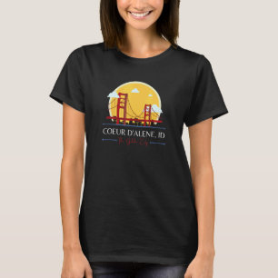 T-shirt Coeur d'Alene ID Pont Golden Gate Mauvaise Géograp