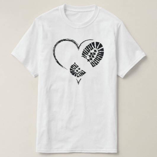 T-shirt coeur d'amorce (Design devant)
