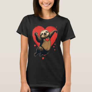 T-shirt Cœur d'amour de paresseux pour la Saint-Valentin s