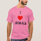 T-shirt coeur d'amour, I, ANIMAUX (Devant)