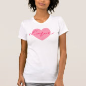 T-shirt Coeur d'amour joli Script Saint Valentin Chemise (Devant)