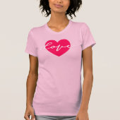 T-shirt Coeur d'amour joli Script Saint Valentin Chemise (Devant)