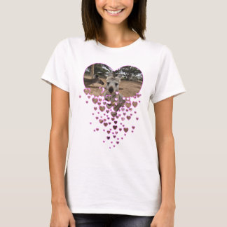 T-shirt coeur d'amour kangourou