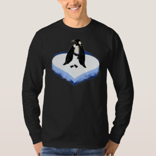 T-shirt Coeur d'amour manchots Coeur manchots