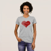 T-shirt Coeur d'amour personnalisé pour animal de compagni (Devant entier)