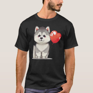 T-shirt Cœur d'amour pour la Saint-Valentin sur Malamute d
