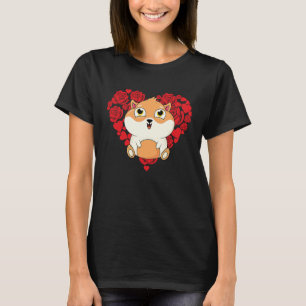 T-shirt Coeur d'amour Saint Valentin Roses Cochon d'Inde G