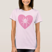 T-Shirt Cœur d'Araignée Rose (Devant)