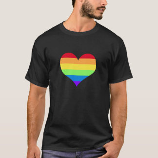 T-shirt Coeur d'arc-en-ciel