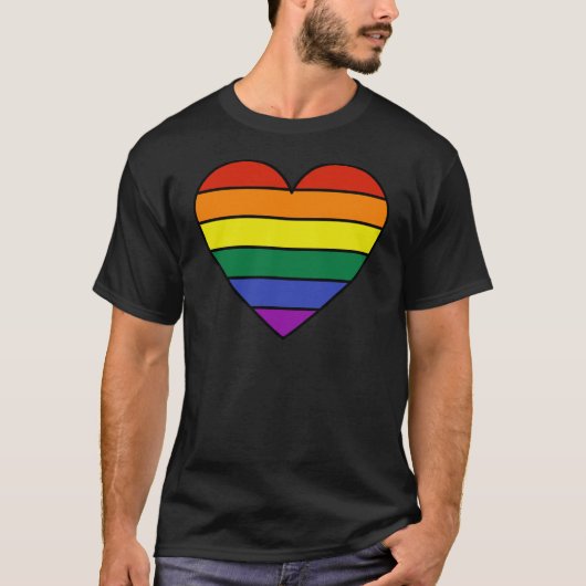 T-shirt Coeur d'arc-en-ciel (Devant)