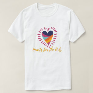 T-shirt Coeur d'art Abstrait coloré