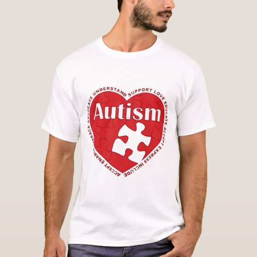 T-shirt Coeur d'autisme (Devant)