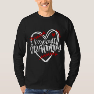 T-shirt Coeur de baseball GRAMMY Grandma femmes