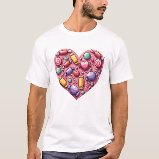 T-shirt Coeur de bonbons (Devant)