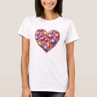 T-shirt Coeur de bonbons