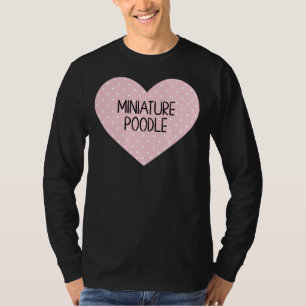 T-shirt Coeur de caniche miniature