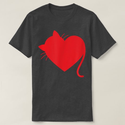 T-shirt Coeur de chat (Design devant)