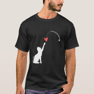 T-shirt Coeur de chat Valentine's Day Kitty Love Cute Coup