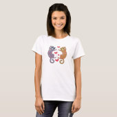 T-shirt coeur de chats (Devant entier)