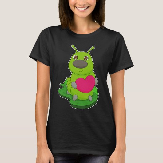 T-shirt Cœur de chenille (Devant)