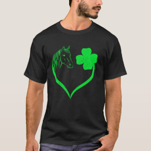 T-shirt Cœur de cheval irlandais jour de la Saint-Patrick 