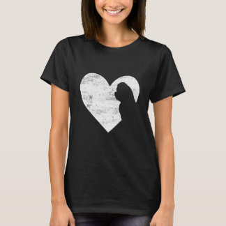 T-shirt Coeur de chien maltais rétro Amoureux des chiens d