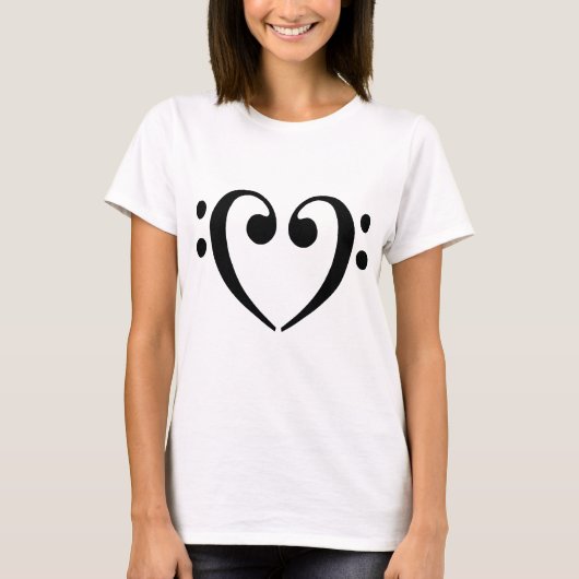 T-shirt Coeur de clef basse (Devant)