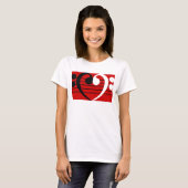 T-shirt Coeur de clef basse (Devant entier)
