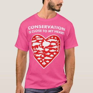 T-shirt Coeur de conservation du poisson