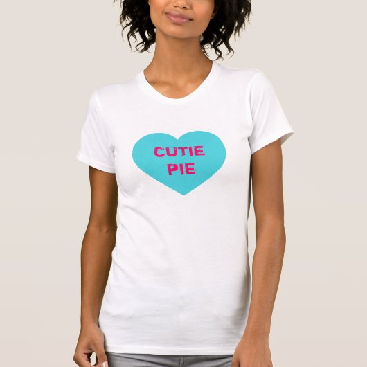T-shirt Cœur de conversation bleu clair (Devant)