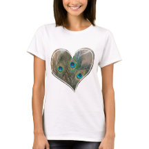 Coeur de double de plume de paon