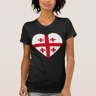 T-shirt Coeur de drapeau de la Géorgie