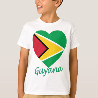 T-shirt Coeur de drapeau de la Guyane