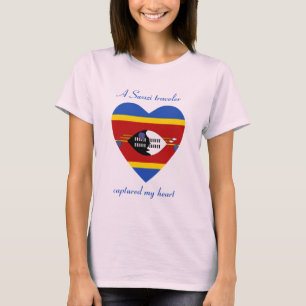 T-Shirt Cœur de Drapeau d'Eswatini