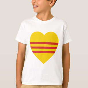 T-shirt Coeur de drapeau du Vietnam (sud)