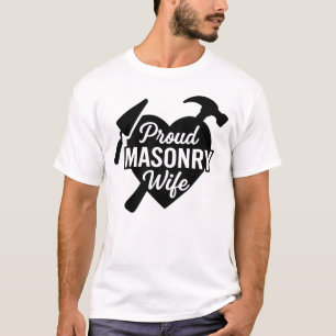 T-shirt cœur de femme de maçon fière