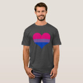 T-Shirt Cœur de Fierté Bi (Devant entier)