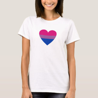 T-shirt Coeur de fierté bisexuel