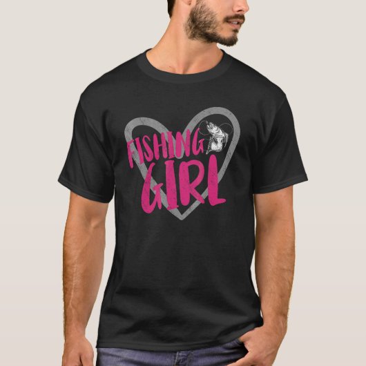 T-shirt Cœur de fille pêcheuse (Devant)
