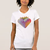 T-shirt Coeur de fraise Iridescente (Devant)