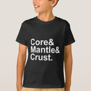T-shirt Coeur de la croûte du manteau   Structure interne 