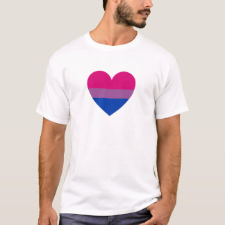 T-shirt Coeur de la fierté bisexuelle