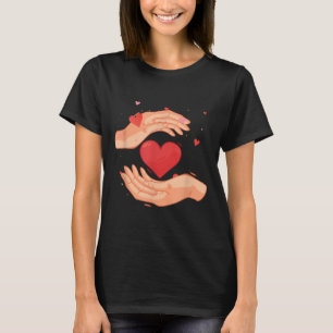 T-shirt Coeur de la main Charité bénévolat bonté bonté