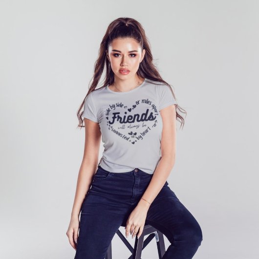 T-shirt Coeur de la typographie de l'amitié