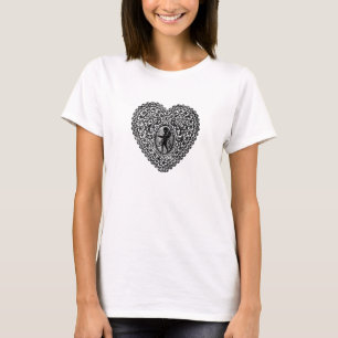 T-shirt COEUR DE LACE CUPID, noir et blanc